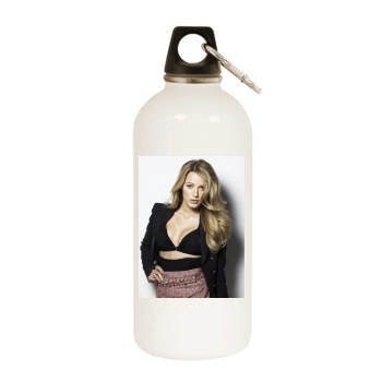 Blake Lively White Water Bottle With Carabiner