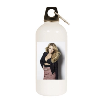 Blake Lively White Water Bottle With Carabiner