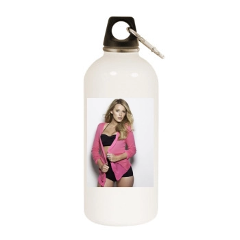 Blake Lively White Water Bottle With Carabiner