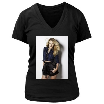 Blake Lively Women's Deep V-Neck TShirt