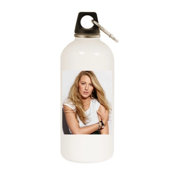 Blake Lively White Water Bottle With Carabiner