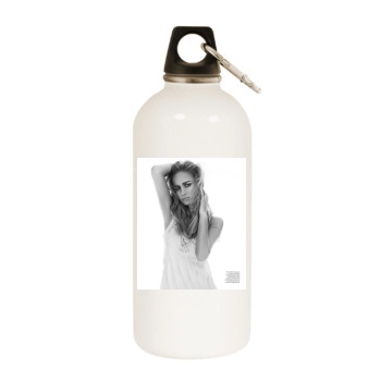 Brie Larson White Water Bottle With Carabiner