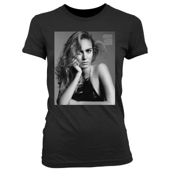 Brie Larson Women's Junior Cut Crewneck T-Shirt