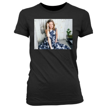 Brie Larson Women's Junior Cut Crewneck T-Shirt