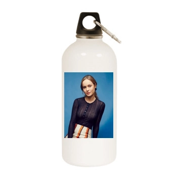 Brie Larson White Water Bottle With Carabiner