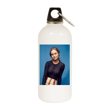 Brie Larson White Water Bottle With Carabiner
