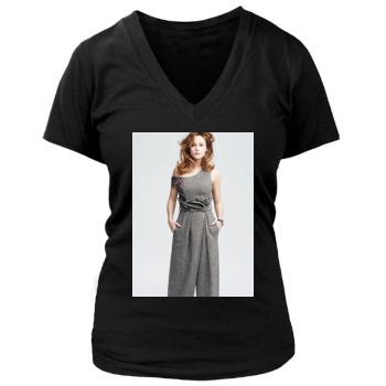 Brie Larson Women's Deep V-Neck TShirt