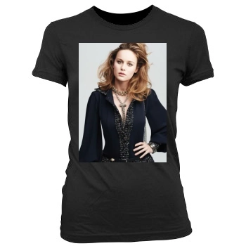 Brie Larson Women's Junior Cut Crewneck T-Shirt