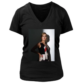 Brie Larson Women's Deep V-Neck TShirt