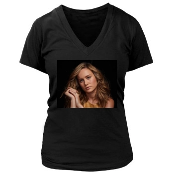 Brie Larson Women's Deep V-Neck TShirt