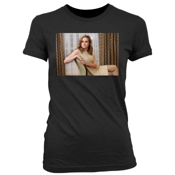 Brie Larson Women's Junior Cut Crewneck T-Shirt