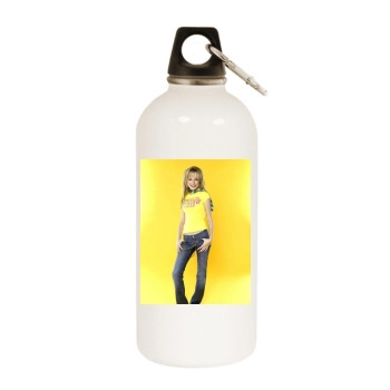 Brie Larson White Water Bottle With Carabiner