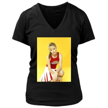 Brie Larson Women's Deep V-Neck TShirt