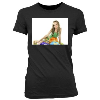 Brie Larson Women's Junior Cut Crewneck T-Shirt