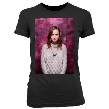 Brie Larson Women's Junior Cut Crewneck T-Shirt