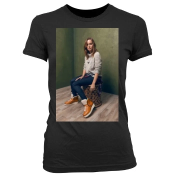 Brie Larson Women's Junior Cut Crewneck T-Shirt