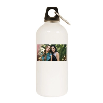 Brie Larson White Water Bottle With Carabiner