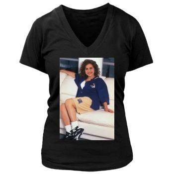 Brittany Murphy Women's Deep V-Neck TShirt