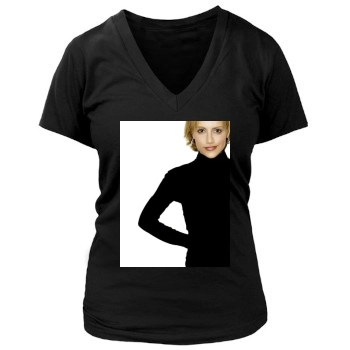 Brittany Murphy Women's Deep V-Neck TShirt