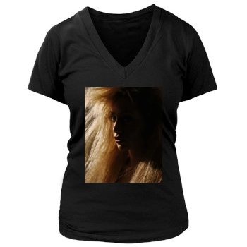 Brittany Murphy Women's Deep V-Neck TShirt