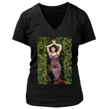 Brittany Murphy Women's Deep V-Neck TShirt