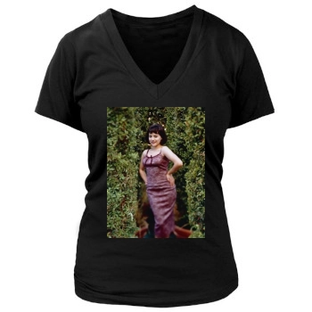 Brittany Murphy Women's Deep V-Neck TShirt