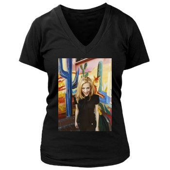 Brittany Murphy Women's Deep V-Neck TShirt