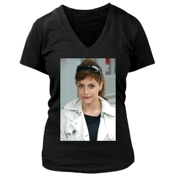 Brittany Murphy Women's Deep V-Neck TShirt