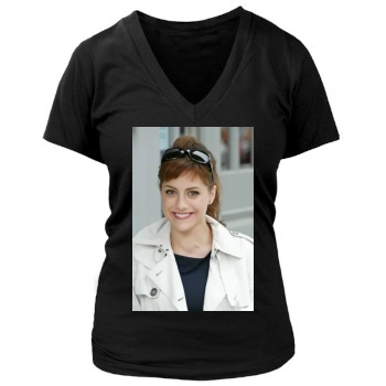 Brittany Murphy Women's Deep V-Neck TShirt