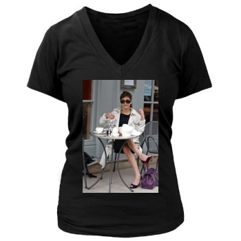 Brittany Murphy Women's Deep V-Neck TShirt