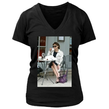 Brittany Murphy Women's Deep V-Neck TShirt