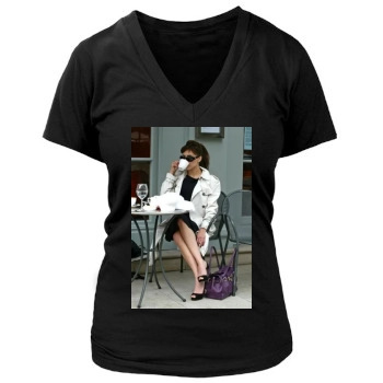 Brittany Murphy Women's Deep V-Neck TShirt