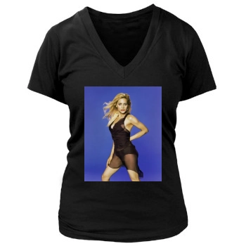 Brittany Murphy Women's Deep V-Neck TShirt