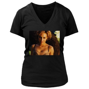 Brittany Murphy Women's Deep V-Neck TShirt