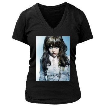 Brittany Murphy Women's Deep V-Neck TShirt