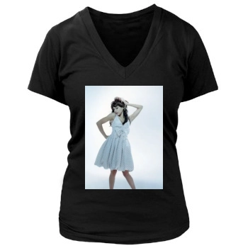 Brittany Murphy Women's Deep V-Neck TShirt