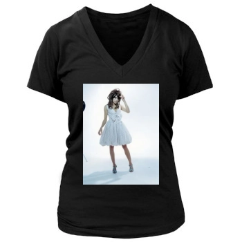 Brittany Murphy Women's Deep V-Neck TShirt