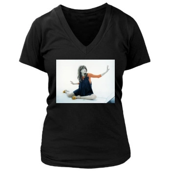 Brittany Murphy Women's Deep V-Neck TShirt