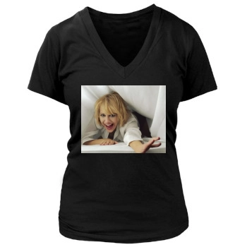 Brittany Murphy Women's Deep V-Neck TShirt