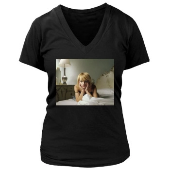 Brittany Murphy Women's Deep V-Neck TShirt