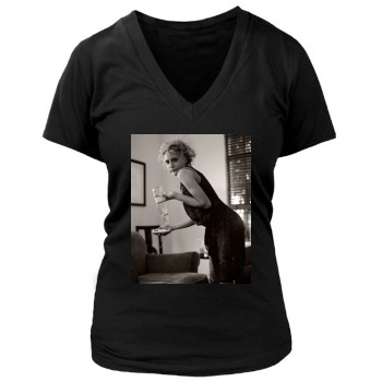 Brittany Murphy Women's Deep V-Neck TShirt