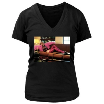 Brittany Murphy Women's Deep V-Neck TShirt