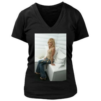 Brittany Murphy Women's Deep V-Neck TShirt