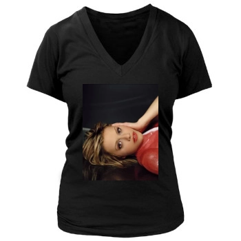 Brittany Murphy Women's Deep V-Neck TShirt