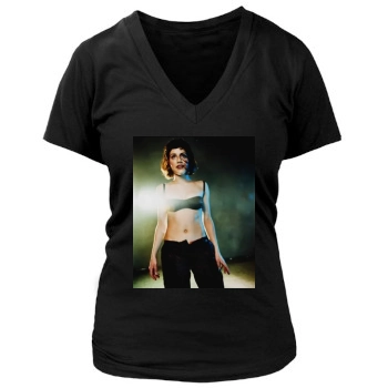 Brittany Murphy Women's Deep V-Neck TShirt