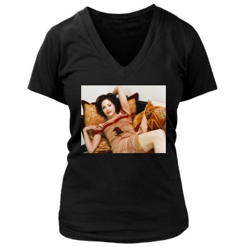 Brittany Murphy Women's Deep V-Neck TShirt