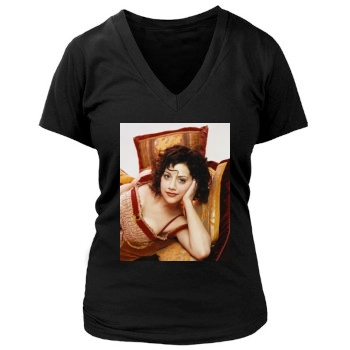 Brittany Murphy Women's Deep V-Neck TShirt