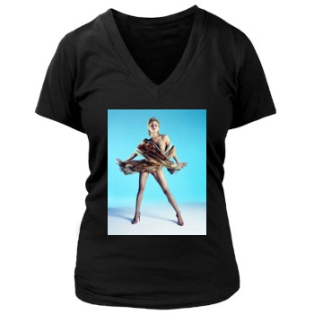 Brittany Murphy Women's Deep V-Neck TShirt