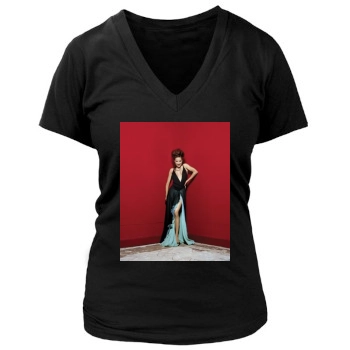 Brittany Murphy Women's Deep V-Neck TShirt