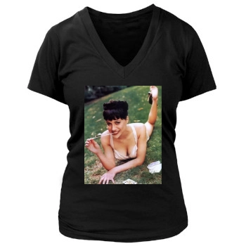 Brittany Murphy Women's Deep V-Neck TShirt